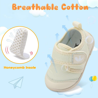 FEETCITY Baby First Walking Shoes Boys Girls Infant Sneakers Crib Shoes Breathable Lightweight Slip