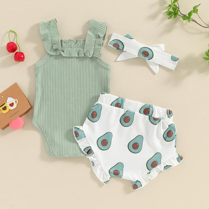 fhutpw Baby Girl Clothes Summer Cute Outfits 3 6 12 18 Months Spaghetti Strap Romper & Floarl