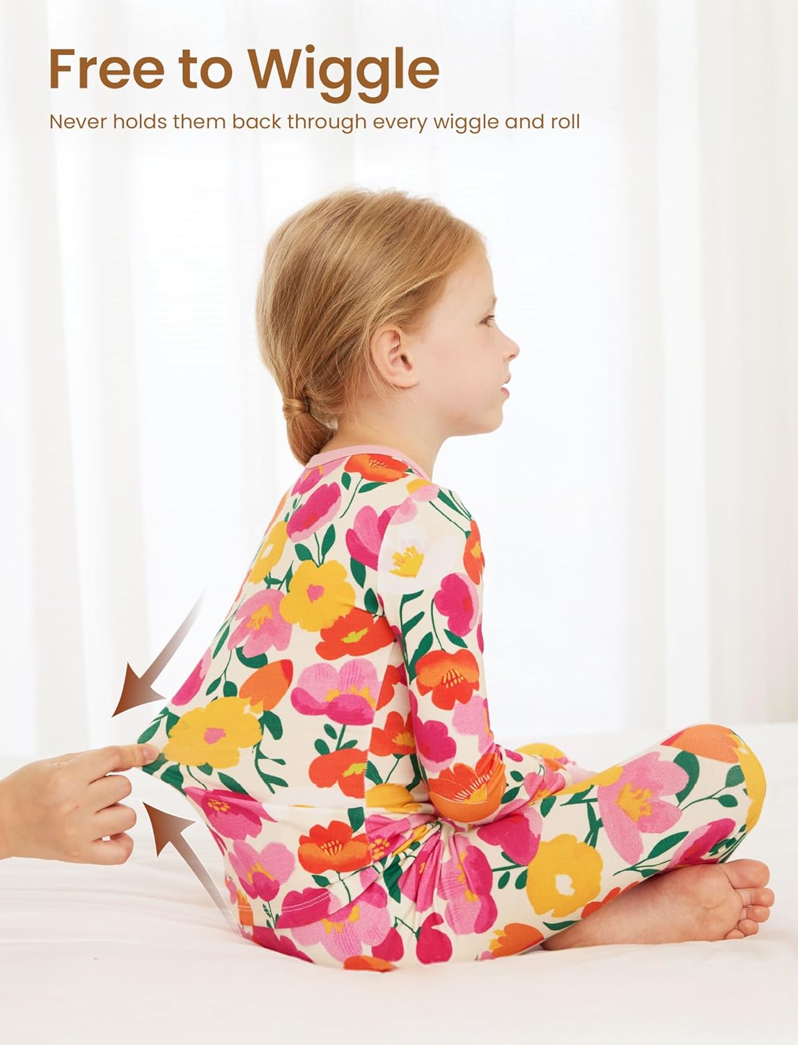 PATPAT Bamboo Viscose Pajama Set for Toddlers with Improved Tensile Strength, Snug Fit Pjs Sleeper