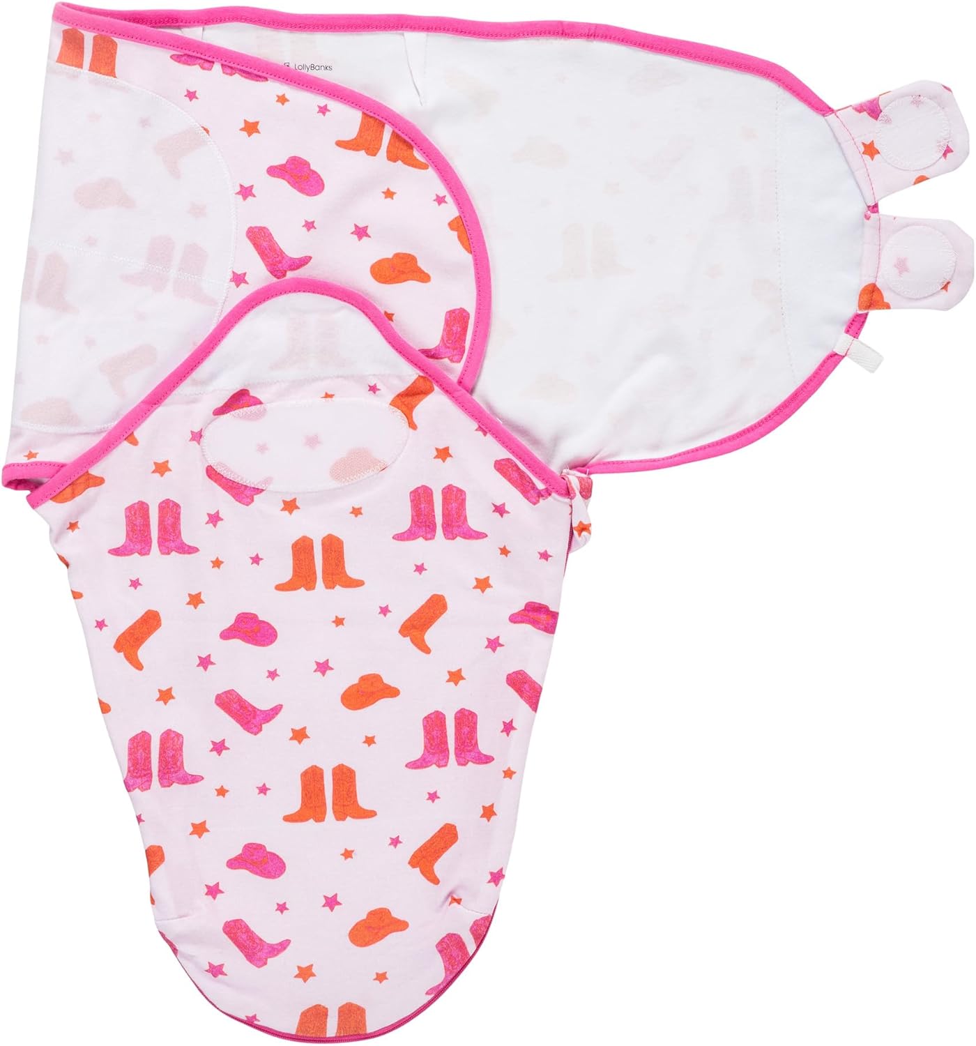 LollyBanks Baby Swaddles 100% Organic Cotton, 3-6 Months Baby Girl Swaddles with Easy Change