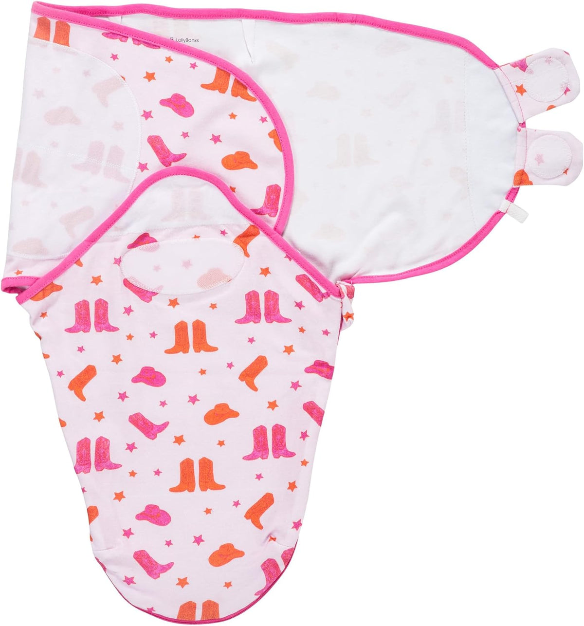 LollyBanks Baby Swaddles 100% Organic Cotton, 0-3 Months Baby Girl Swaddles with Easy Change