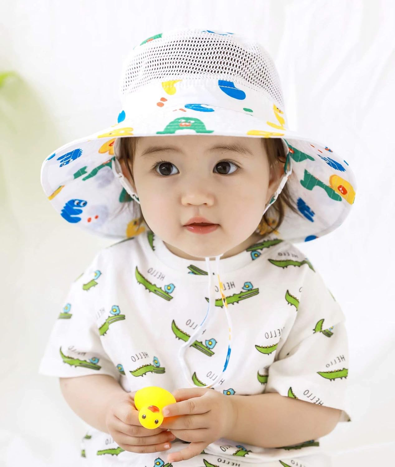 Home Prefer UPF50+ Wide Brim Sun Hat Boys Girls Sun Protection Hat Zoo Beach Swim Safari Bucket Hat