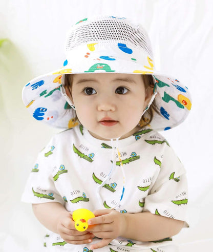 Home Prefer UPF50+ Wide Brim Sun Hat Boys Girls Sun Protection Hat Zoo Beach Swim Safari Bucket Hat