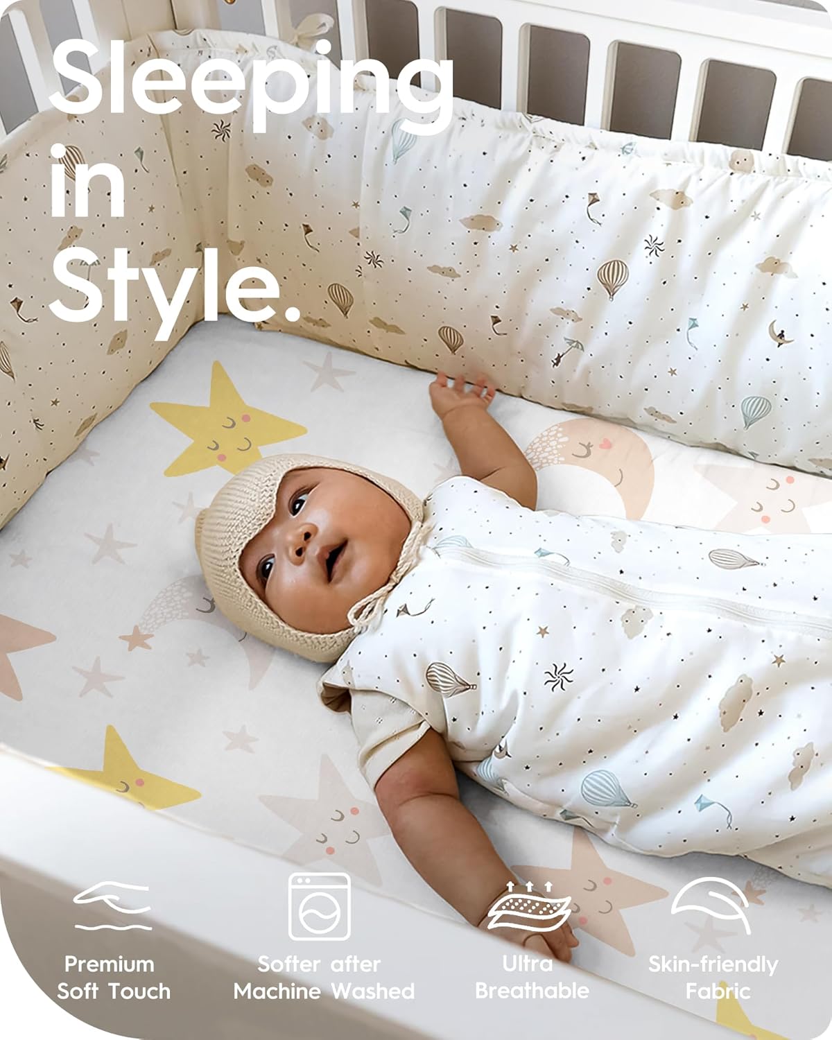 Cloud-Like Soft Pack N Play Sheets - Compatible with Graco, 4moms, Dream On Me, Baby Trend and