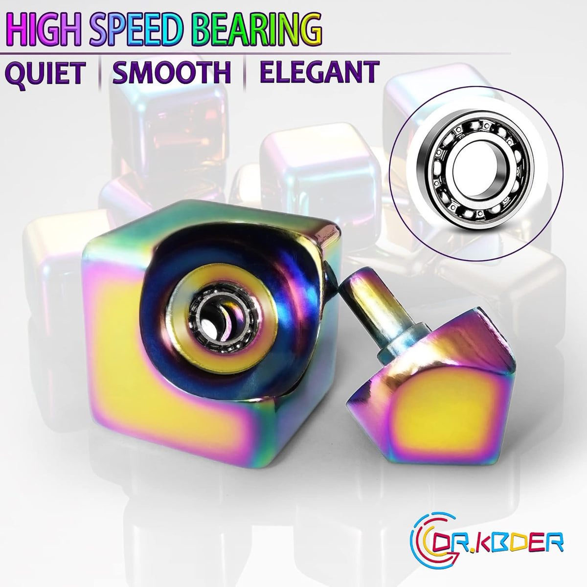 Fidget Spinner Toys Cube Adults, Easter Basket Stuffers for Teens Metal EDC Cool Desk Gadgets