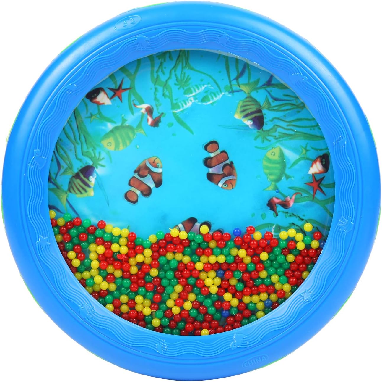 Musfunny Ocean Drum Wave Bead Drum Gentle Sea Sound Music Gift Musical Educational Sea Sound Drum