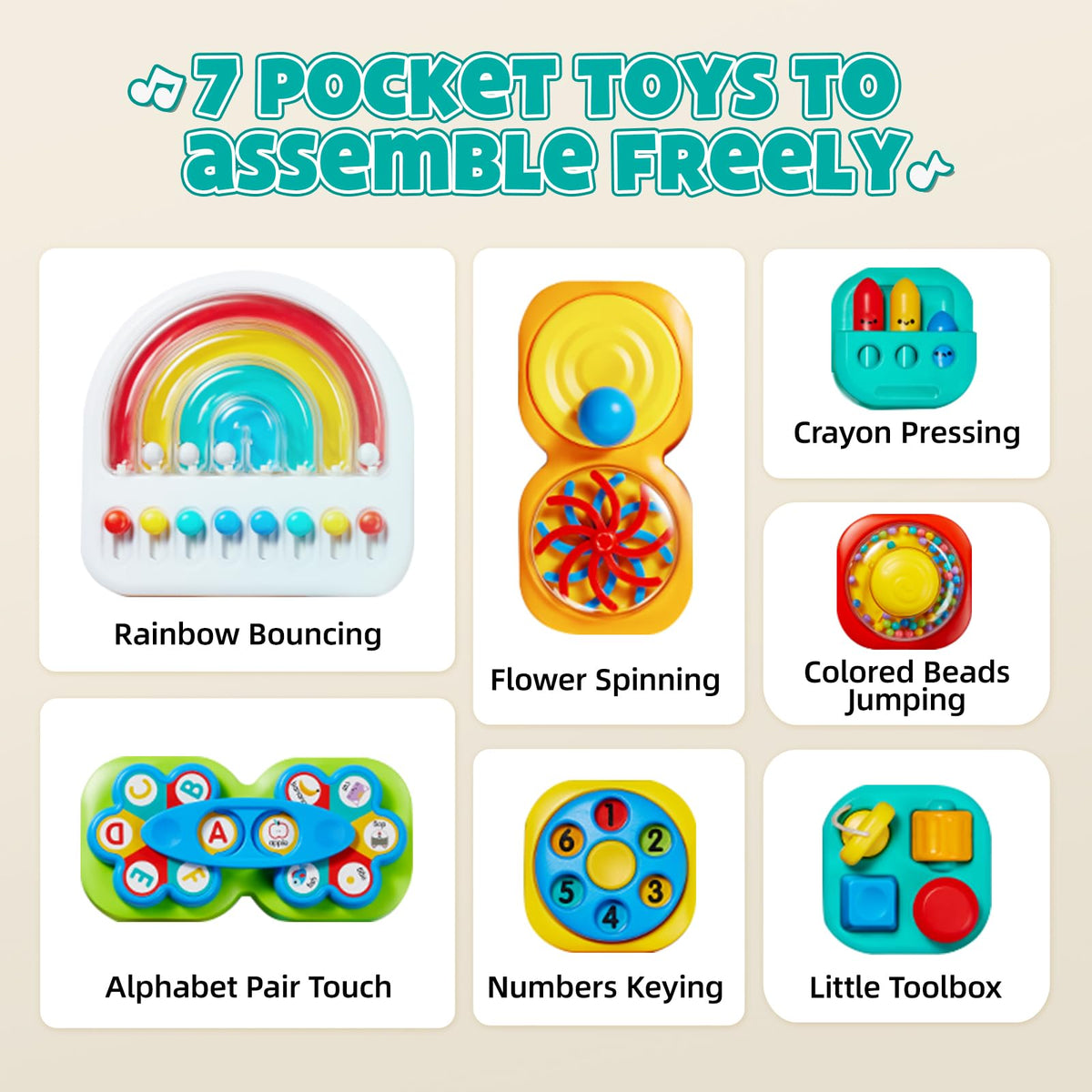 auby Busy Board 3.0 Detachable & Assemblable Toy for Toddlers 1+