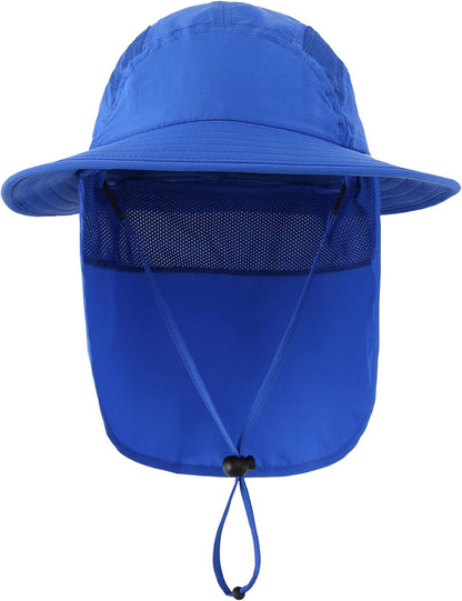 Home Prefer UPF 50+ Boys Sun Hat with Neck Flap Wide Brim Summer Beach Bucket Hat for Boys Girls