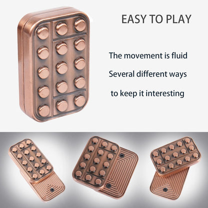 Fidget Toys Adults Metal Fidget Slider Magnetic EDC Haptic Fidget Toys for Adults - Copper