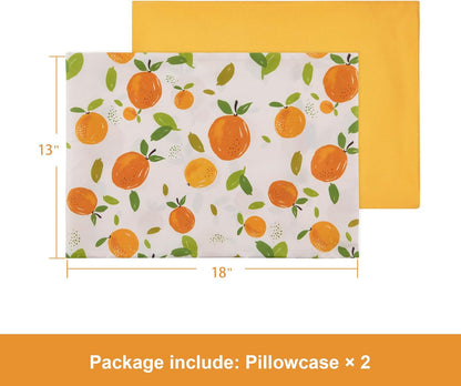TILLYOU Toddler Pillowcases 13 x 18 Travel Pillow Case 2 Pack, Kids Pillowcases Machine Washable