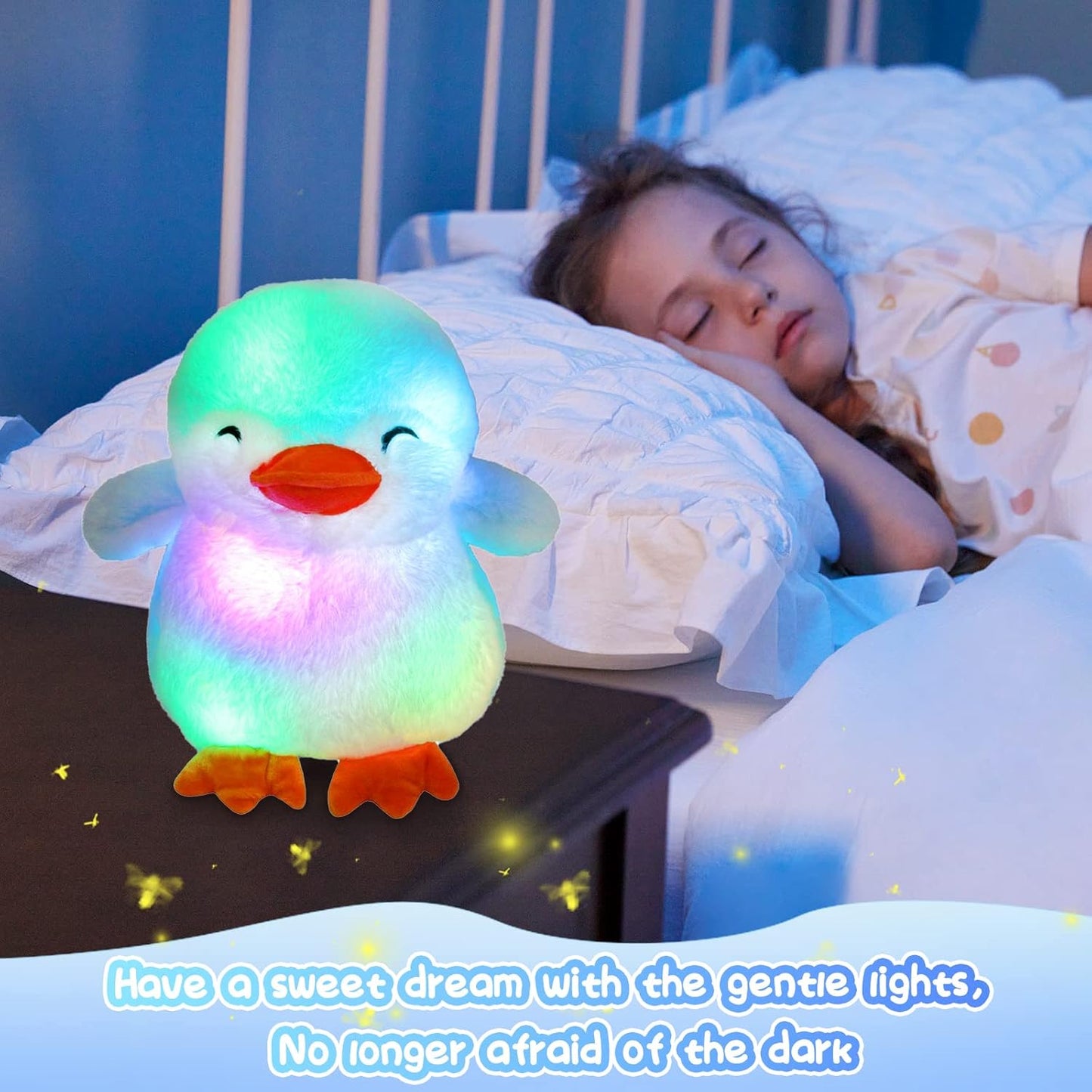 Glow Guards Light up Penguin Stuffed Animal Snuggle Soft Plush Toy with LED Night Lights Glow