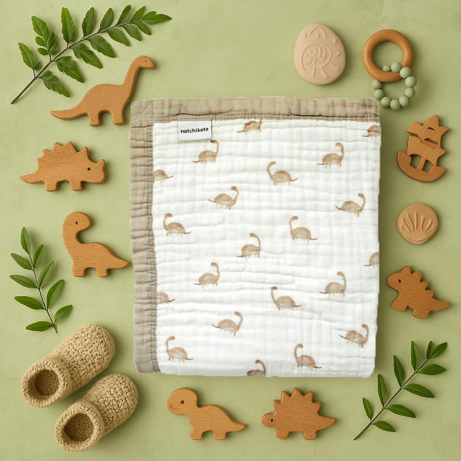 Organic Cotton Muslin Baby Blanket for Boys and Girls - Luxurious Soft Toddler Quilt for Swaddling