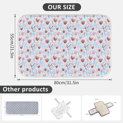 Baby Diaper Changing Pad, 21 5/8" x 31.5" Waterproof Changing Pad Liners - Reusable Soft and