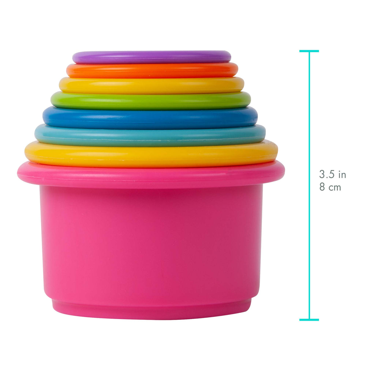 The First Years Stack & Count Stacking Cups - Colorful Baby Stacking Water Toys Set - Stackable