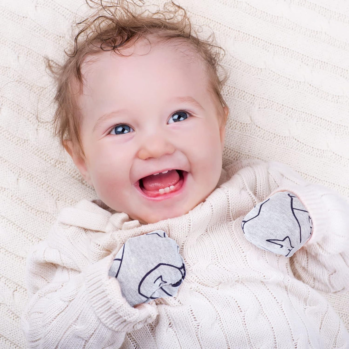 6 Pairs Newborn Baby Mittens No Scratch Gloves Infant Toddler Anti Scratch Essentials Unisex Cotton