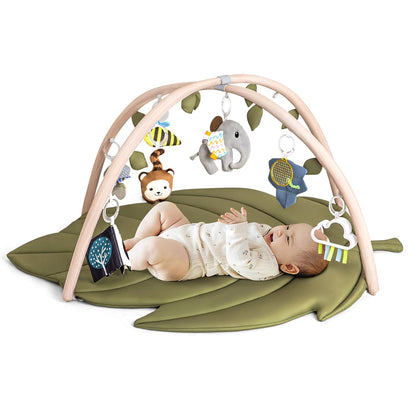 Infant Activity Center for Newborn to Develop Motor Cognition Leaves Leaf-Shaped Baby Play Gym &