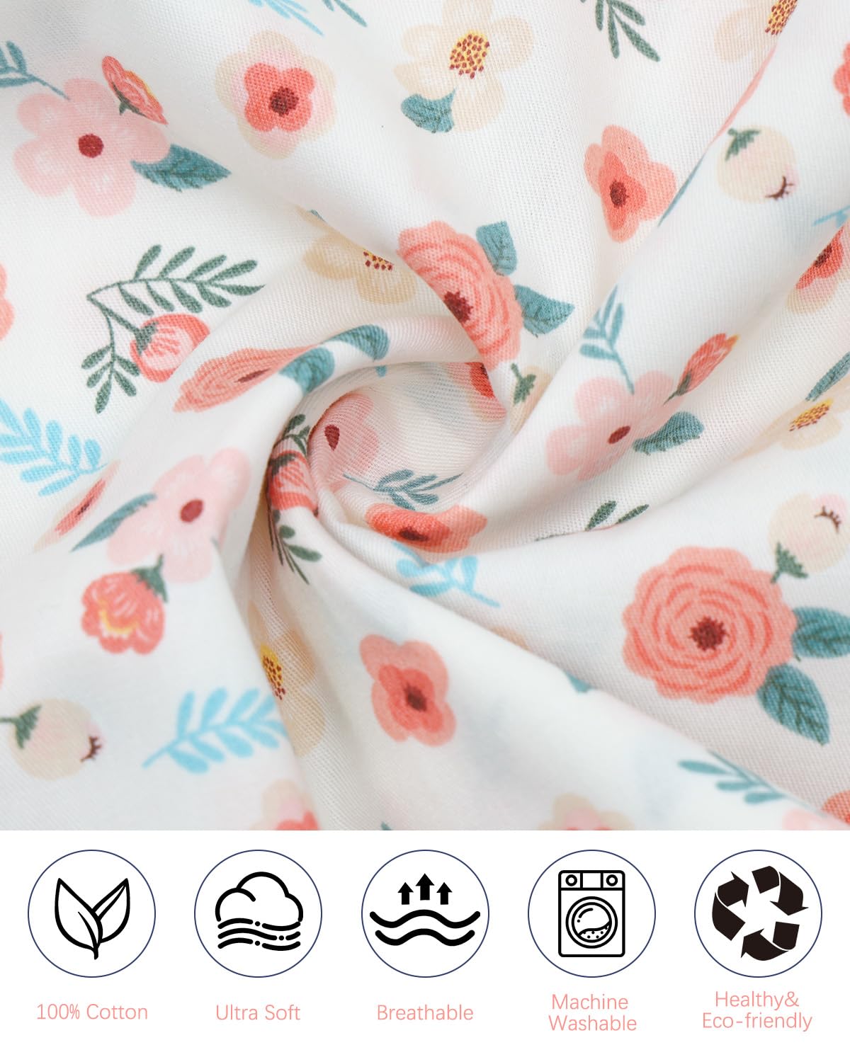 ALVABABY Toddler Pillowcases Fits 14x20in,13x18in Kids Cotton Baby 2 Packs Envelope Kids Pillow
