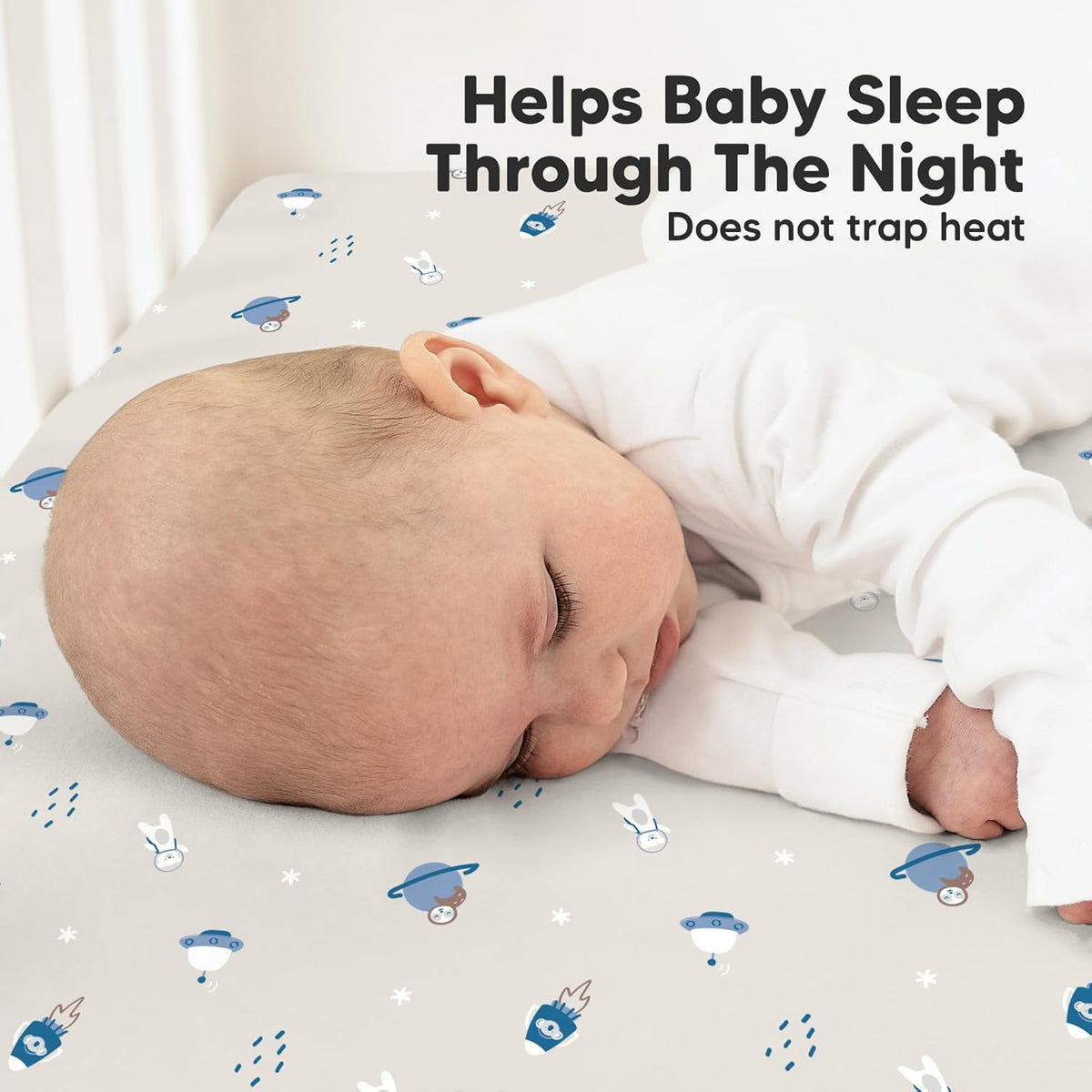 KeaBabies 2-Pack Organic Crib Sheets for Boys, Girls - 52x28 Fitted Crib Mattress Sheet Neutral