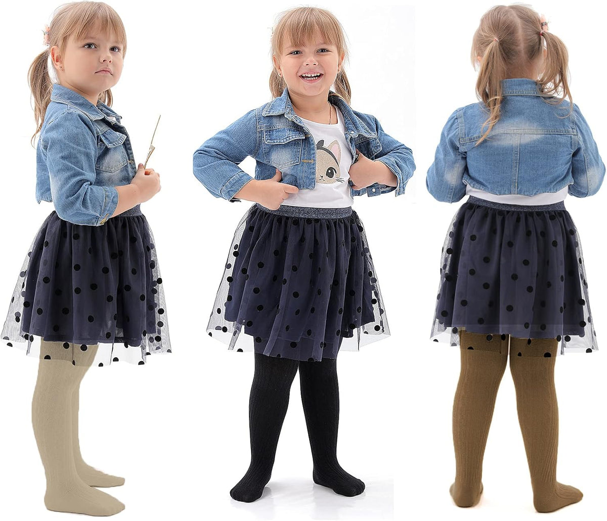 EPEIUS Baby Girl Tights Thick Cable Knit Leggings Stockings Cotton Pantyhose for Newborn Infant
