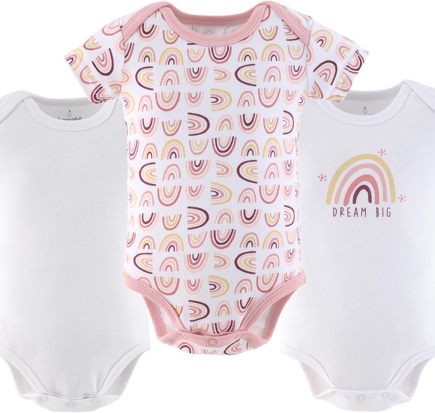 The Peanutshell Baby Girl Short Sleeve Bodysuits - 100% Cotton Infant Outfits, 0-24 Months
