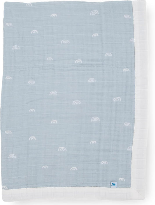 Little Unicorn Newborn Receiving Quilt | Ultra- Soft, Multi-Layered Muslin Fabric | Gift for