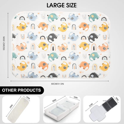 Baby Diaper Changing Pad, 21 5/8" x 31.5" Waterproof Changing Pad Liners - Reusable Soft and