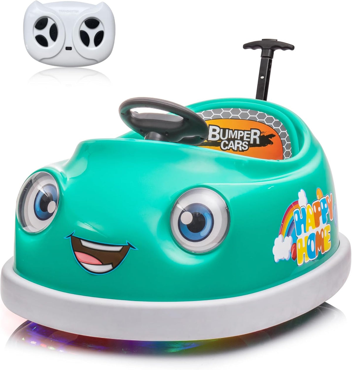 12V Dual Battery Electric Ride on Kids Bumper Car w/Remote Control,360 Degree Spin,Push Rod Rocker