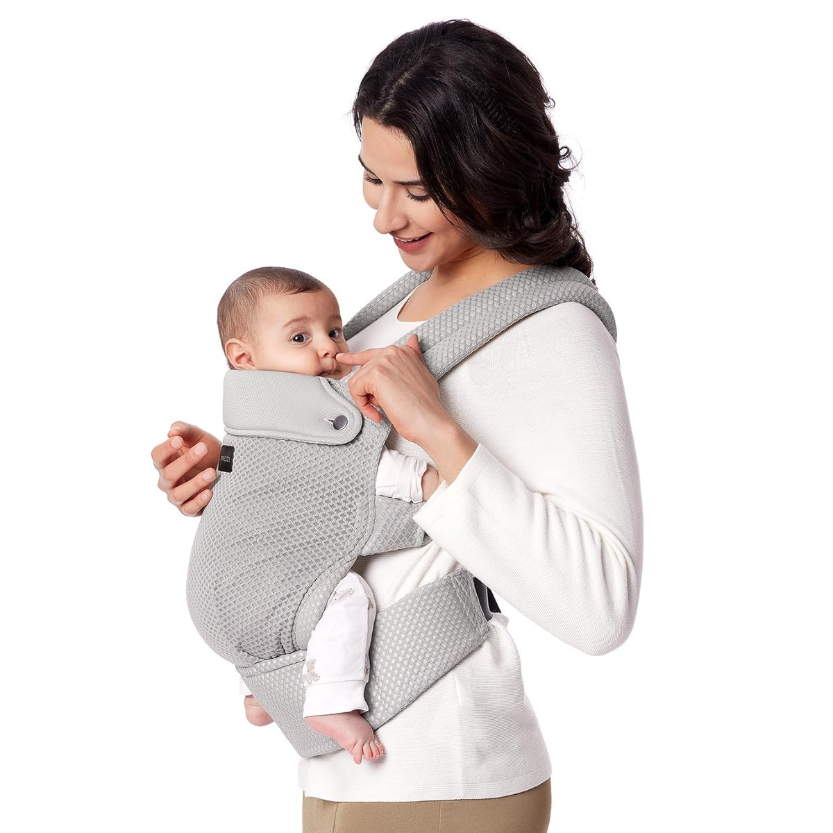 Momcozy Breathable Mesh Baby Carrier, Ergonomic and Lightweight Infant Carrier for 7-44lbs with