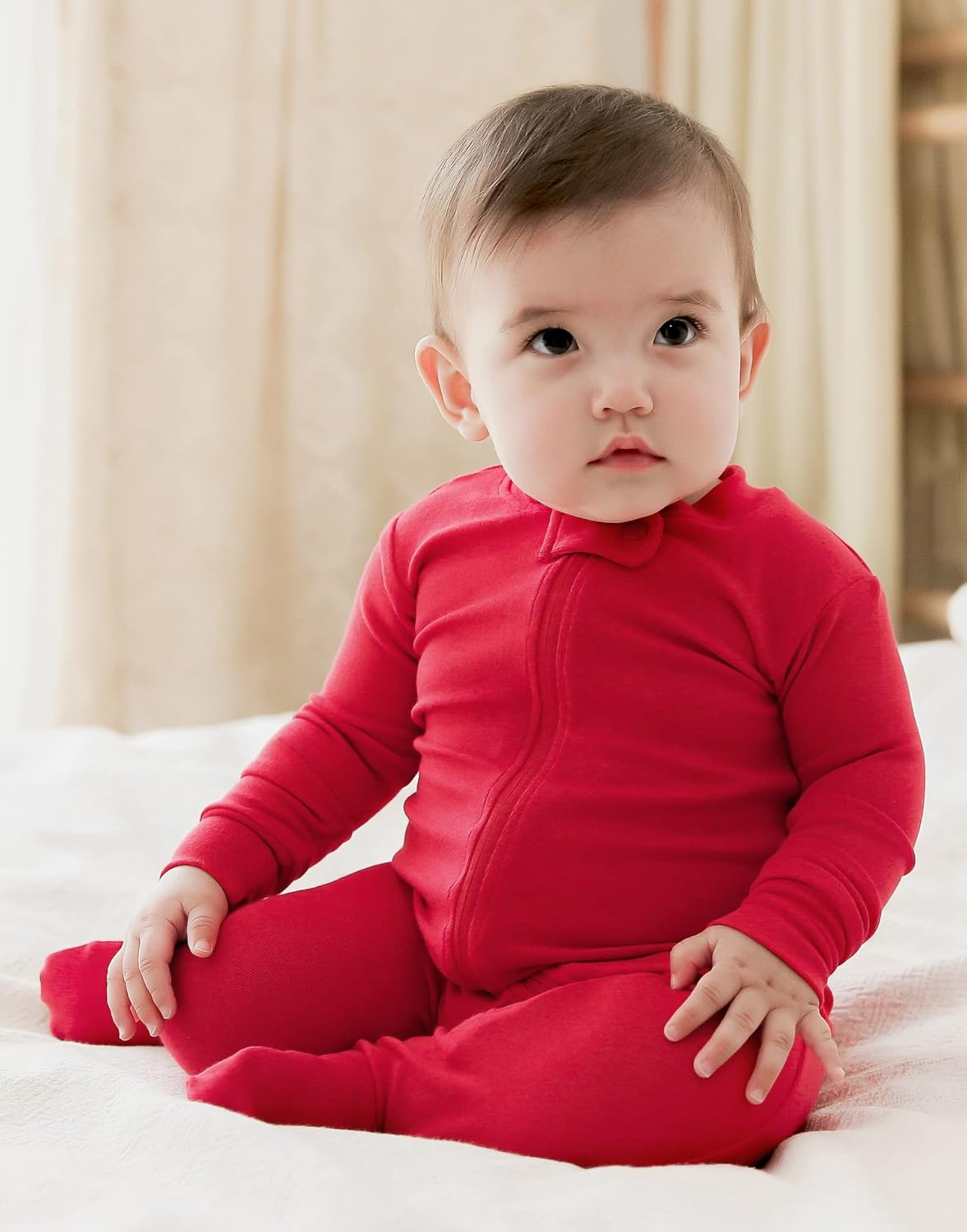VAENAIT BABY Infant Toddler Boys Girls Footed One-Piece Sleep and Play Premium Modal Pajamas 1-2