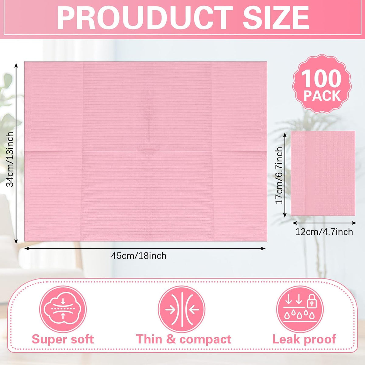 100pcs Disposable Changing Liner 2-ply Baby Changing Station Pad Disposable Changing Pads Diaper