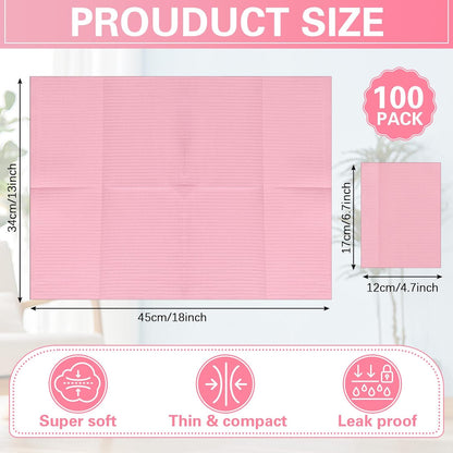 100pcs Disposable Changing Liner 2-ply Baby Changing Station Pad Disposable Changing Pads Diaper