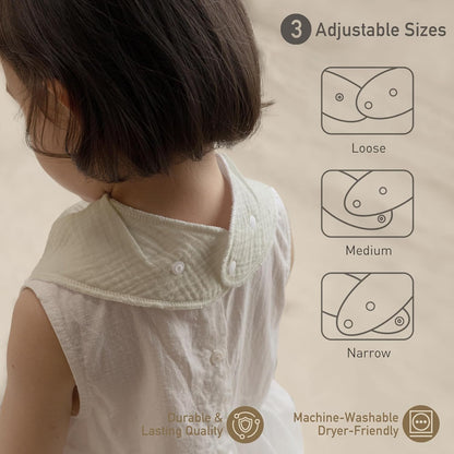Muslin Baby Bibs 8 Pack, Baby Bandana Drool Bib for Drooling and Teething, Cotton Soft Absorbent