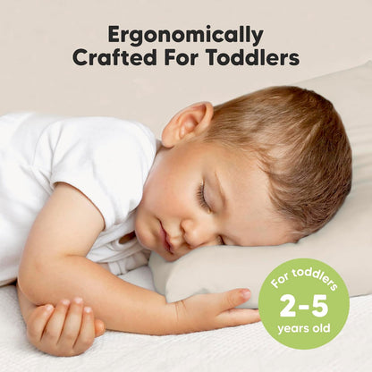 KeaBabies Toddler Pillow with Pillowcase, Jumbo 14X20 - Soft Organic Cotton Toddler Pillows for