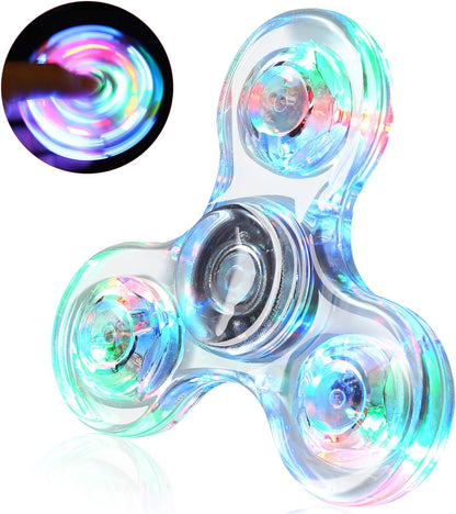 SCIONE LED Fidget Spinners, Light Up Sensory Fidget Toys for Kids, Glow in The Dark Toys for Kids