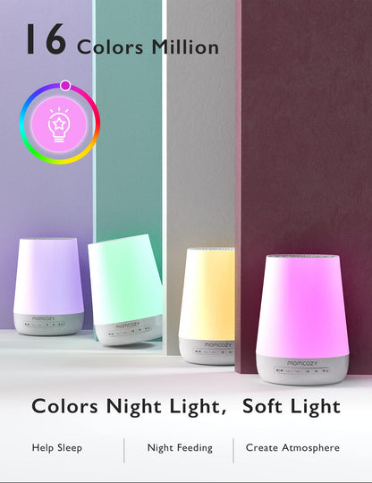 Momcozy Smart Baby Sound Machine with Night Light, White Noise Machine