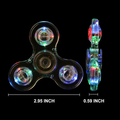 SCIONE LED Fidget Spinners, Light Up Sensory Fidget Toys for Kids, Glow in The Dark Toys for Kids