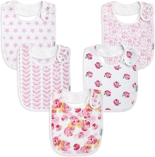 Organic Cotton Baby Bibs – Soft Teething & Drool Bib for Newborns & Toddlers – Hypoallergenic