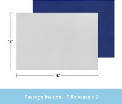 TILLYOU Toddler Pillowcase 2 Pack with Envelope Closure,13" x 18" Silky Soft Microfiber Travel Kids
