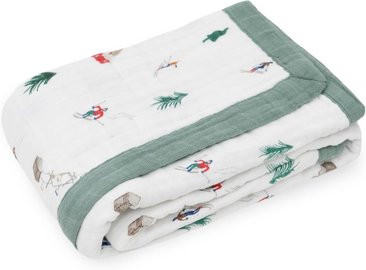 Little Unicorn Newborn Receiving Quilt | Ultra- Soft, Multi-Layered Muslin Fabric | Gift for