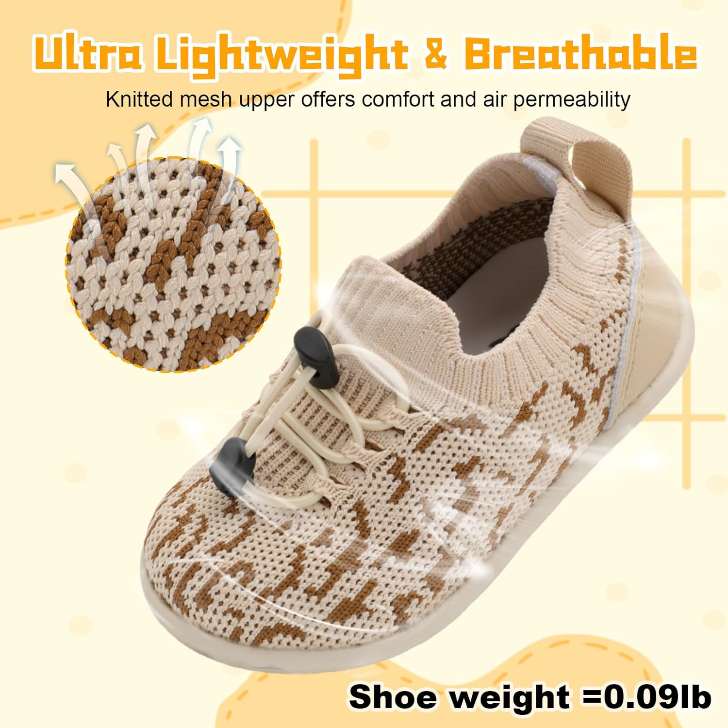 FEETCITY Baby Shoes Boys Girls First Walking Shoes Lightweight Infant Sneakers Slip On Shoe