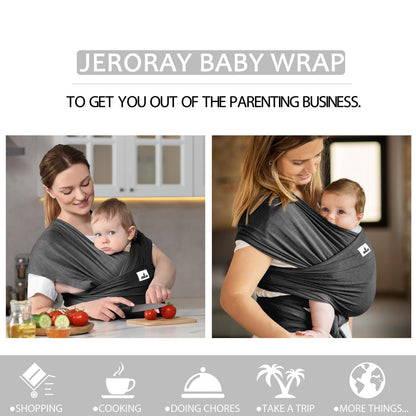 Baby Wraps Carrier, Jeroray Baby Carrier,Hands Free Infant Carrier