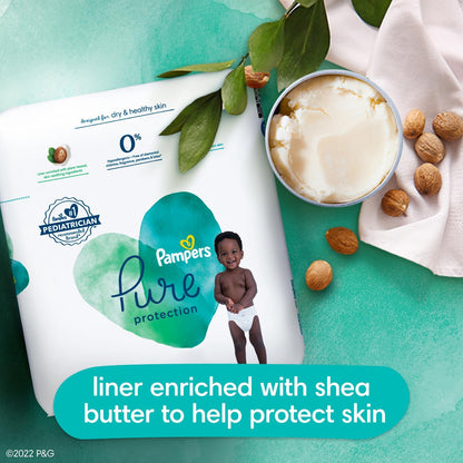 Pampers Baby Diapers - Pure Protection - Size 2, 74 Count, for up to 100% Leakproof, Premium