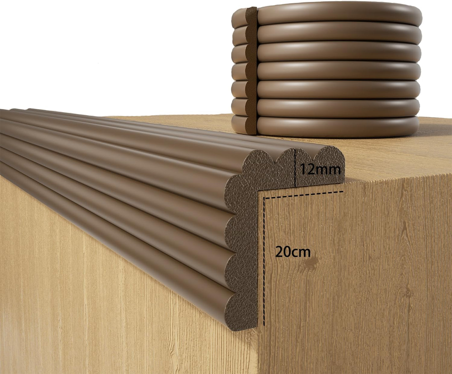 Baby Proofing Wall Corner Protector,Edge Guard Corner Protector,6.56ft Thinken Soft Corner