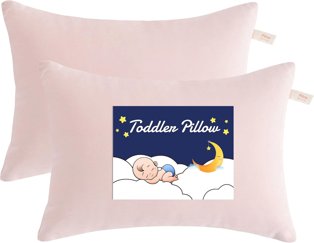 NTBAY Toddler Pillows, Down Alternative 13"x18" Pillows, Machine Washable - Soft and Breathable