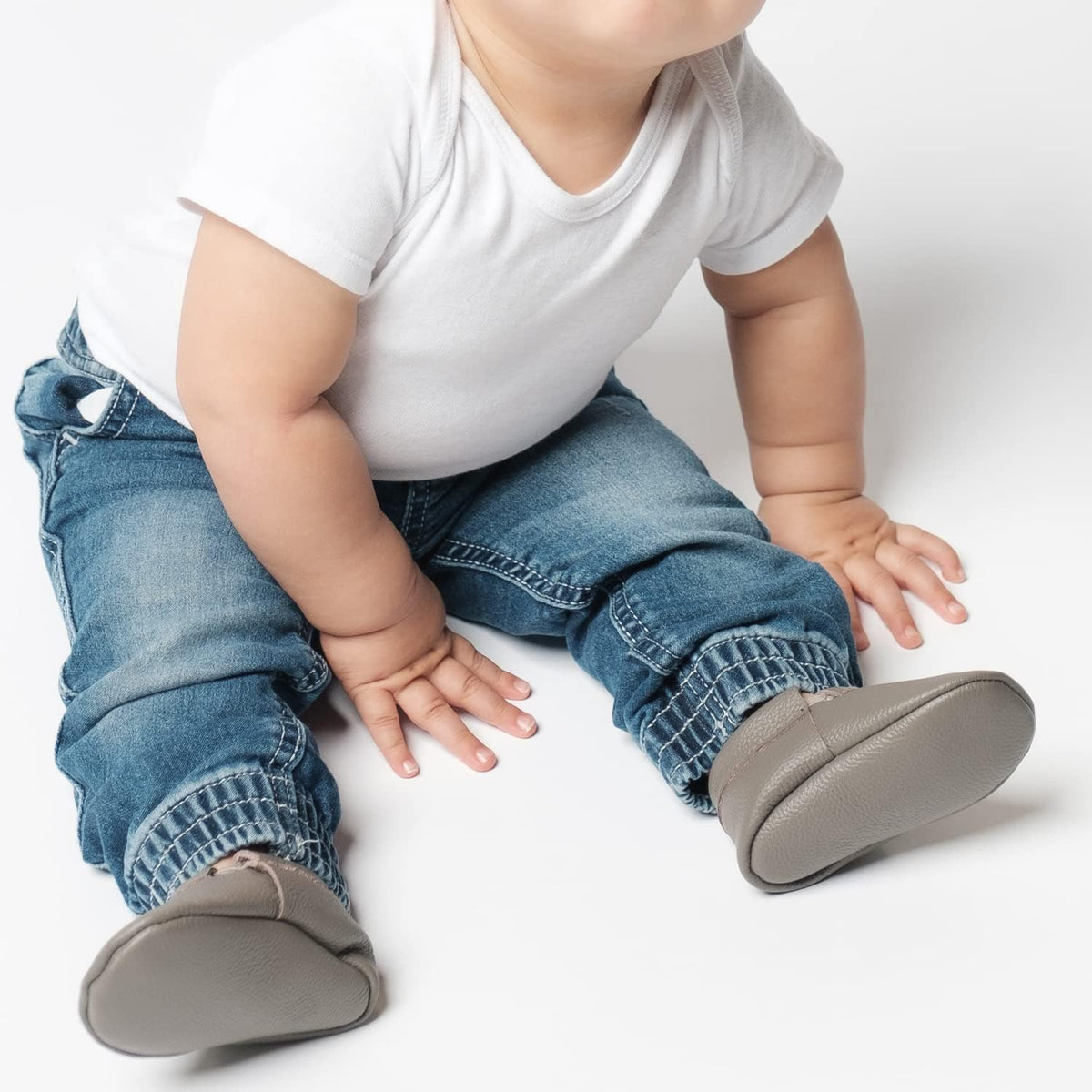 BirdRock Baby Fringeless Moccasins - Genuine Leather Boys and Girls Shoes for Newborns, Infants