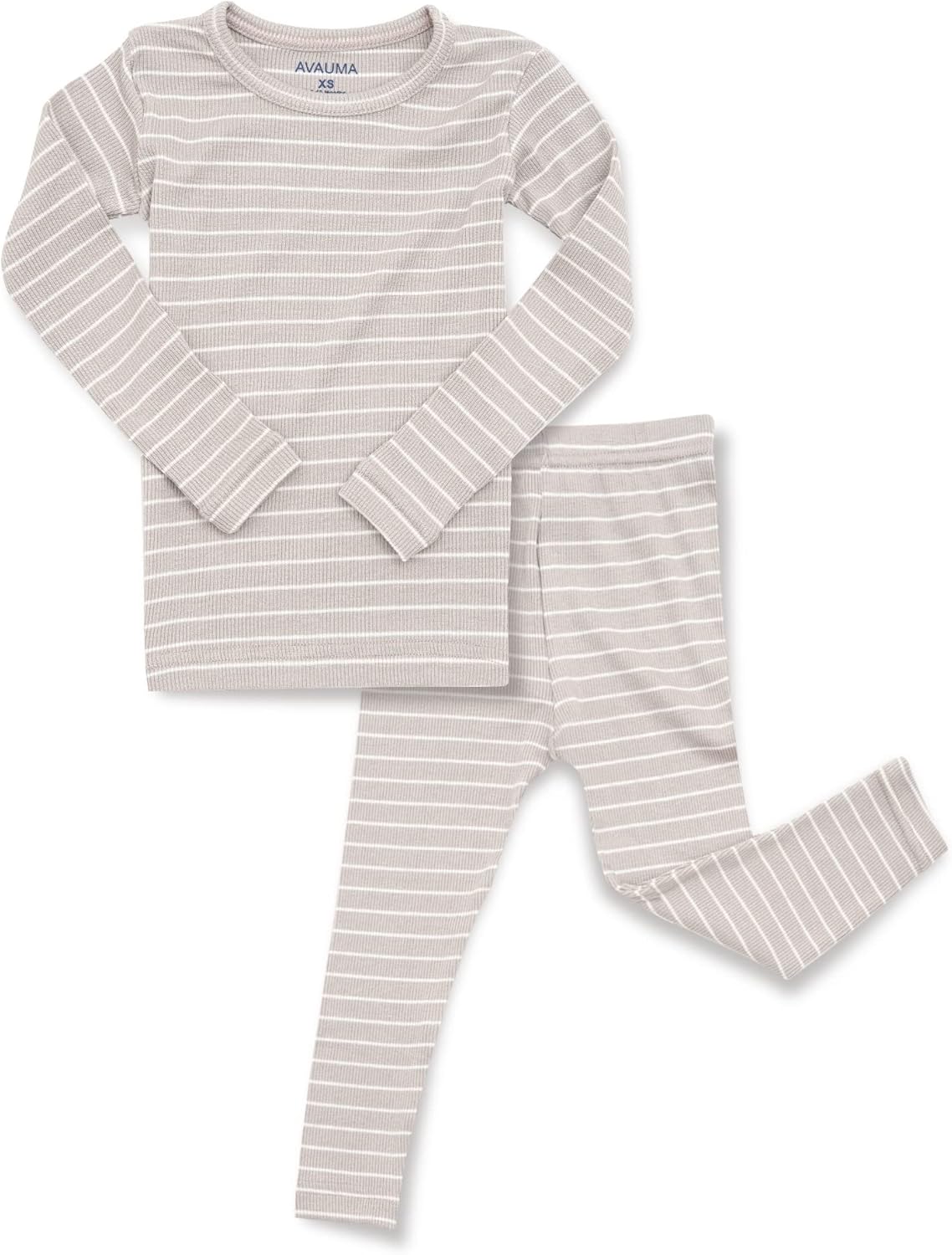 AVAUMA Stripe Pattern Baby Boys Girls Pajama Set Kids Toddler Snug fit Ribbed Sleepwear pjs for