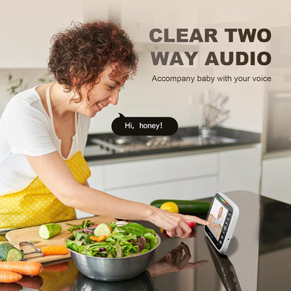 Baby Monitor with Camera and Audio- Video Baby Monitor with 960ft Long Range, Remote Pan-Tilt-Zoom