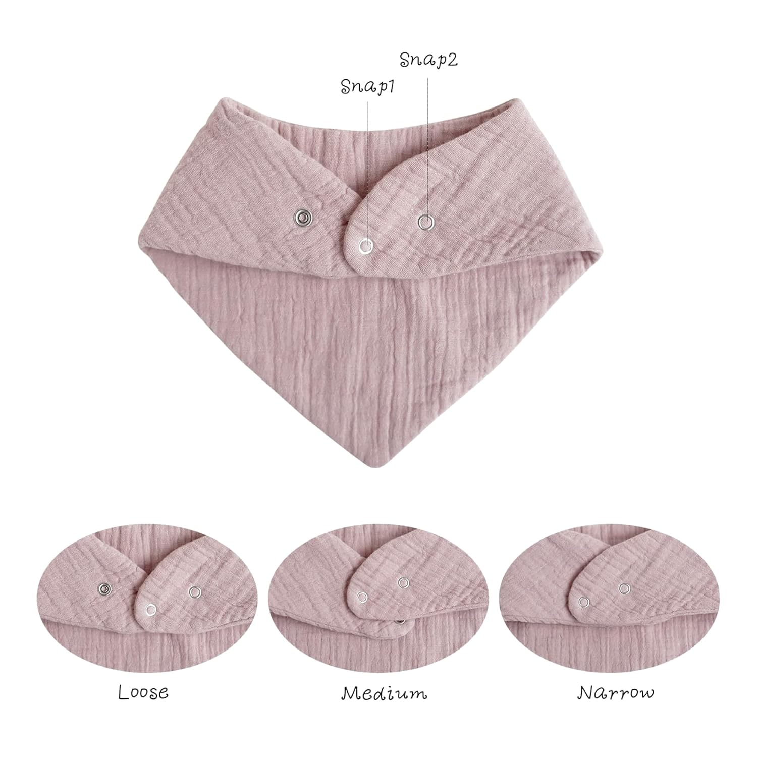 Konssy Muslin Baby Bibs 10 Pack Baby Bandana Drool Bibs 100% Cotton for Unisex Boys and Girls, Soft