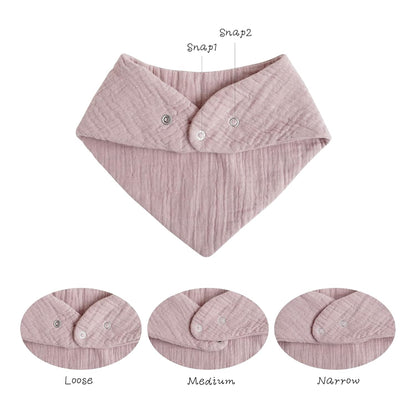 Konssy Muslin Baby Bibs 10 Pack Baby Bandana Drool Bibs 100% Cotton for Unisex Boys and Girls, Soft
