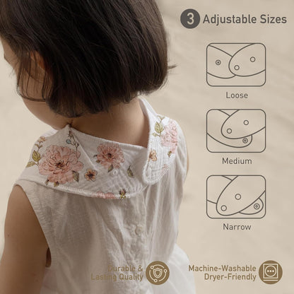 Muslin Baby Bibs 8 Pack, Baby Bandana Drool Bib for Drooling and Teething, Cotton Soft Absorbent